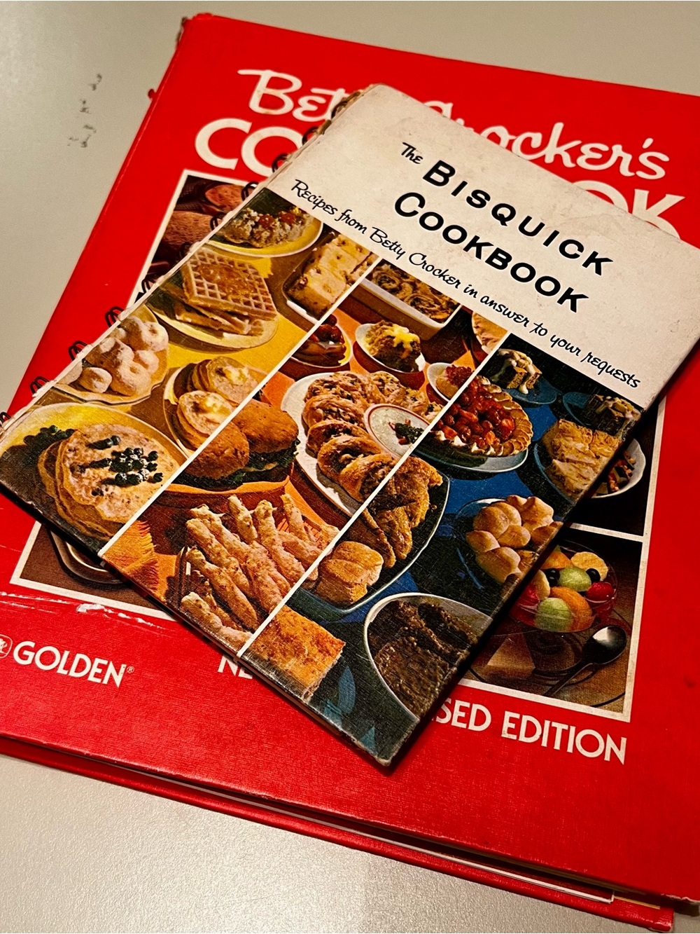 Vintage Bette Crocker’s Cookbook and The Bisquick Cookbook